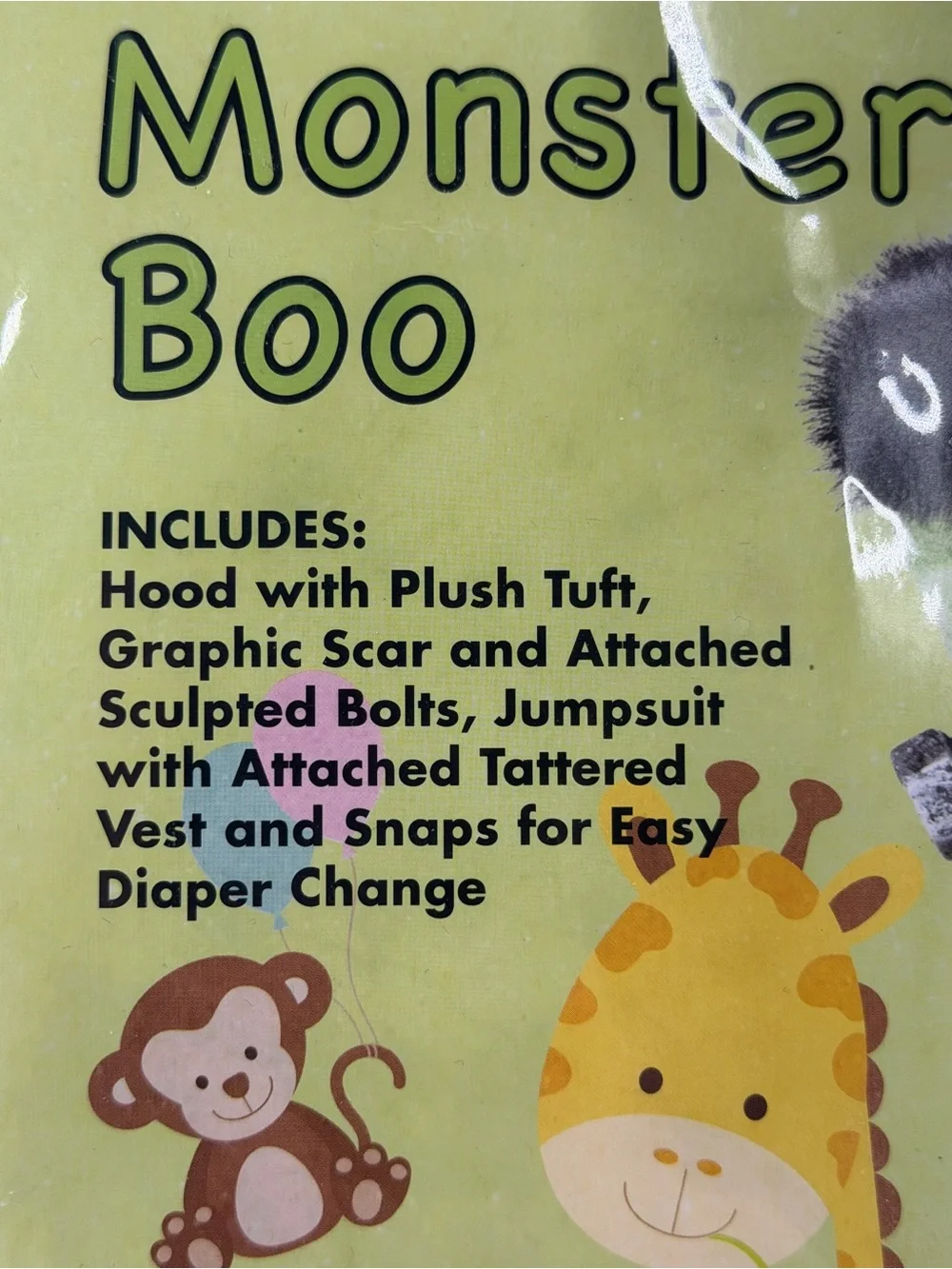 SPIRIT MONSTER BOO FRANKENSTEIN BABY INFANT COSTUME 12-18 MONTHS HALLOWEEN